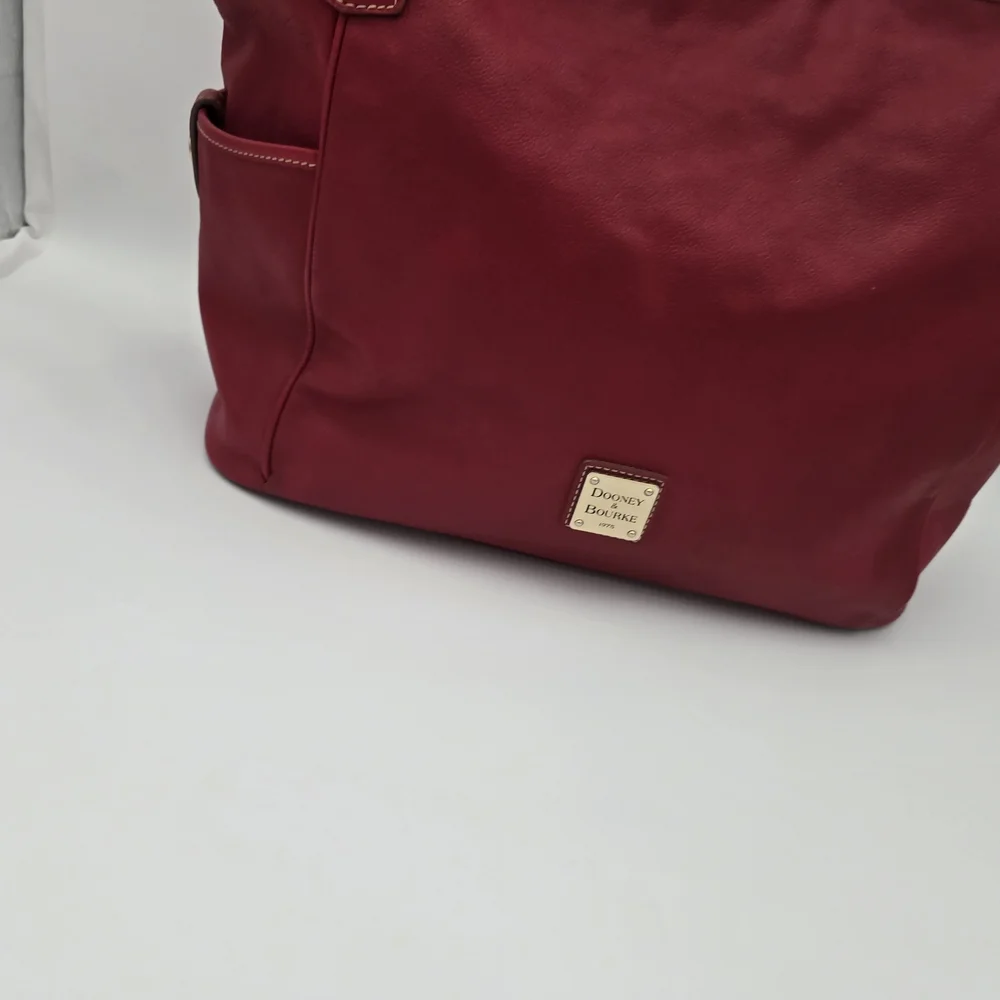Dooney & Bourke Kristen Red Leather Tote Bag - Picture 2 of 16